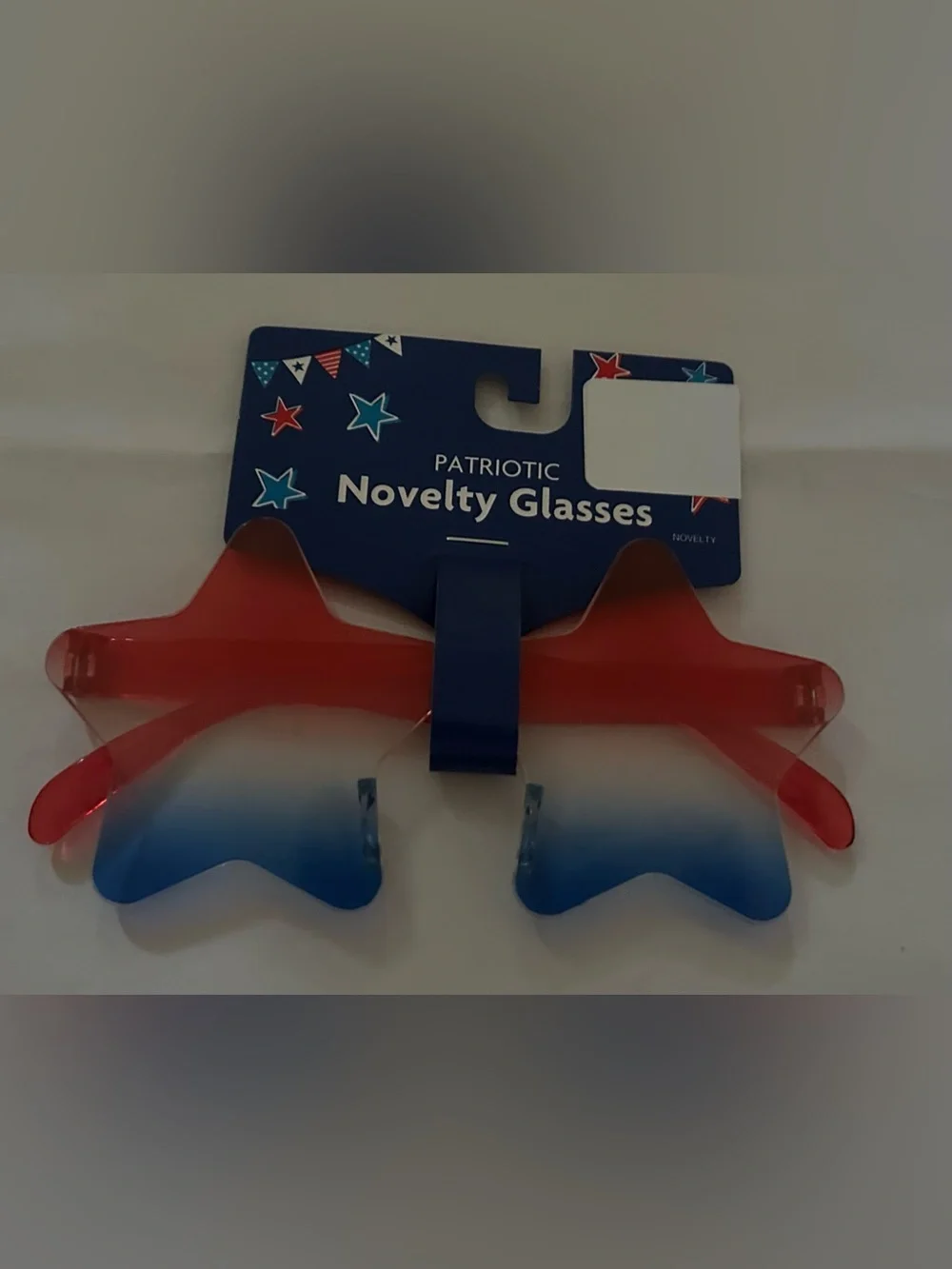 New Patriotic Red Clear Blue Novelty Glasses Star Shaped Kids Men’s Women’s